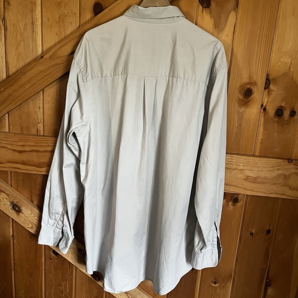 Croft & Barrow Men's XLT Beige Long‎ Sleeve Button Down Shirt 100% Cotton - Picture 4 of 9